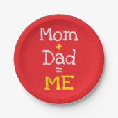 Papa en mama zijn mij papieren bordje (Voorkant)