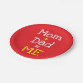 Papa en mama zijn mij papieren bordje (Gekanteld)