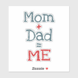 Papa en mama zijn mij sticker