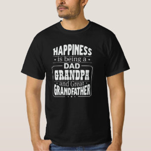 Papa en opa veranderen, geluk Grote opa T-shirt