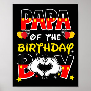 Papa en papa van het verjaardagsfeestje poster