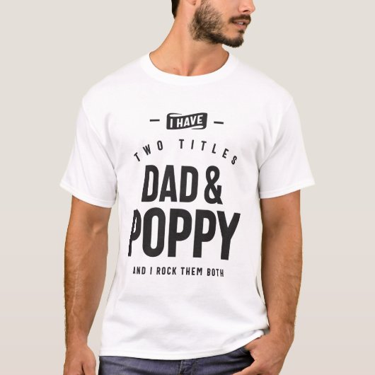 Papa en papaver - verdubbelen de Titels, verdubbel T-shirt (Voorkant)