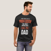 Papa en professor Taaktitel Cadeaus T-shirt (Voorkant volledig)