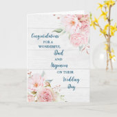 Papa en stiefmoeder trouwdag gefeliciteerd kaart (Gele Bloem)