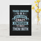 Papa en stiefpapa leuk citaat familie vader pappie kaart (Gele Bloem)