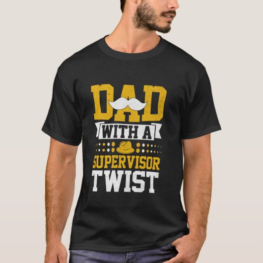 Papa en supervisor Grappige supervisor Pa Boss Man T-shirt (Voorkant)