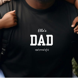 Papa en trots zwart-wit  t-shirt