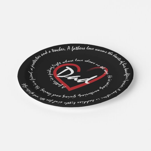Papa en vaders papieren bordje (Gekanteld)