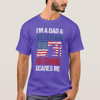 Papa en veteraan Niets schrikt me af papa vader ca T-shirt