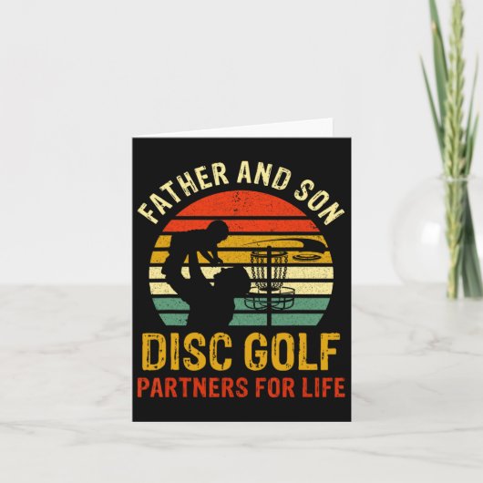 Papa en zoon Disc Golf Partners voor het leven Vad Kaart (Voorkant)