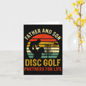 Papa en zoon Disc Golf Partners voor het leven Vad Kaart (Gele Bloem)