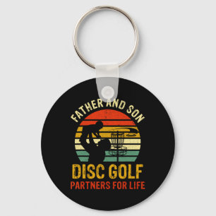 Papa en zoon Disc Golf Partners voor het leven Vad Sleutelhanger