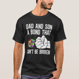 Papa en zoon trots autisme papa Autisme bewustzijn T-shirt