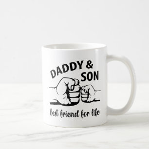 Papa en zoon, vader en zoon, pappa en zoon, gift koffiemok