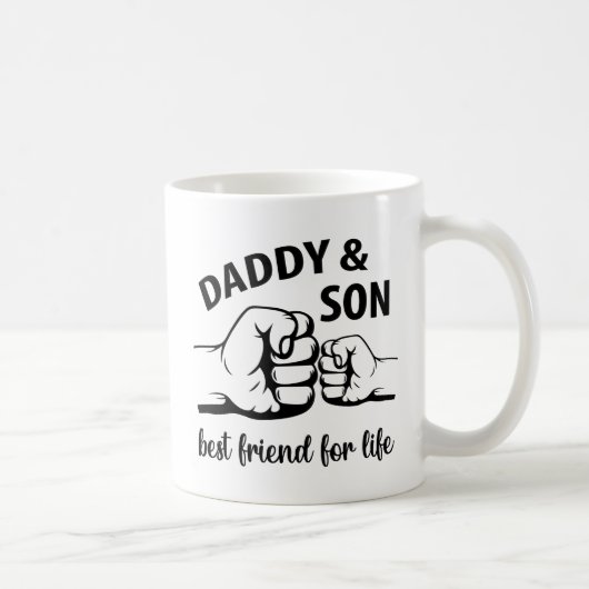 Papa en zoon, vader en zoon, pappa en zoon, gift koffiemok (Rechts)