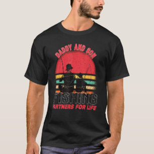 Papa en zoon vissen partners voor het leven Gelukk T-shirt