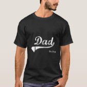 Papa Est 2018 Papa opgericht sinds 2018 vader T-shirt (Voorkant)