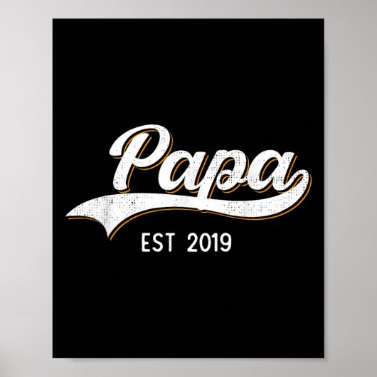 Papa Est 2019 Soon To Be Grandpa To Be Announcemen Poster (Voorkant)