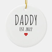 Papa est 2022 nieuwe vader Zwangerschap aankondigi Keramisch Ornament (Voorkant)
