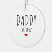 Papa est 2022 nieuwe vader Zwangerschap aankondigi Keramisch Ornament (Links)