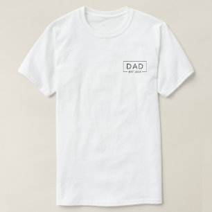 Papa est 2025 Aanstaande papa 2025 Logo Nieuwe pap T-shirt