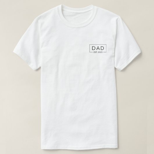 Papa est 2025 Papa wordt 2025 Logo New Dad 2025 T-shirt (Design voorkant)