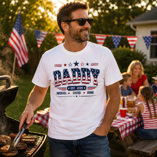 Papa Est 2026 Amerikaanse Patriottische Vlag Aange T-shirt