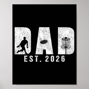 Papa est 2026 discgolf papa worden nieuwe baby pap poster