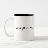 Papa Est 20XX Personalized Father's Day Gift Mug Tweekleurige Koffiemok (Links)