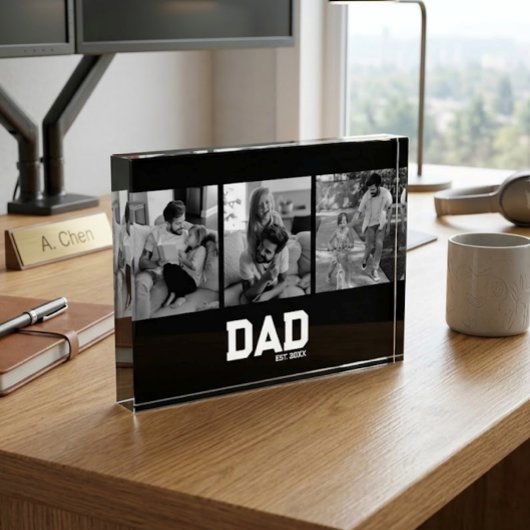 Papa Est 3 Foto Zwart & Wit Jaar Vaderdag