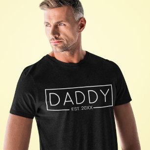 Papa Est Aangepast Jaar voor Nieuwe Papa T-shirt