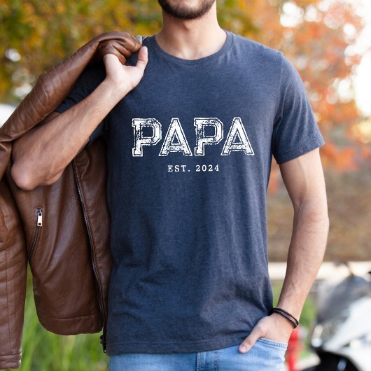PAPA EST Custom Cadeau voor papa T-shirt
