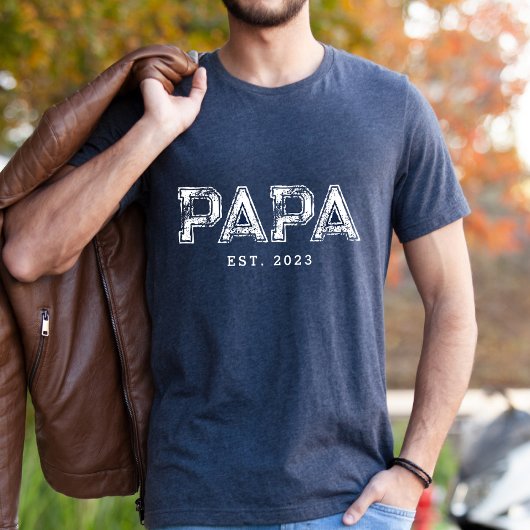 PAPA EST Custom Cadeau voor papa T-shirt