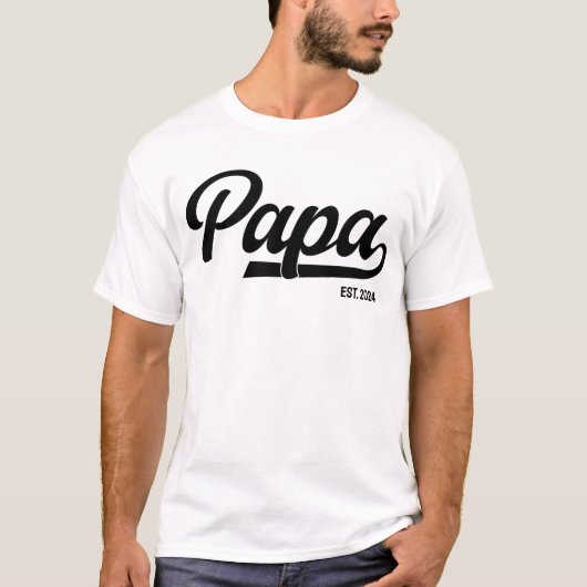 Papa - Est Custom T-shirt (Voorkant)