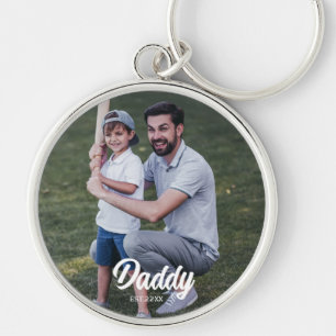 Papa EST en foto-aandenken Sleutelhanger