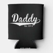 "Papa Est. Jaar toevoegen" Blikjeskoeler (Voorkant)