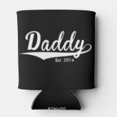 "Papa Est. Jaar toevoegen" Blikjeskoeler (Achterkant)