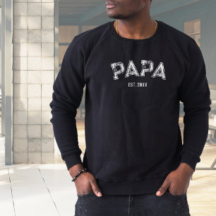 Papa Est Jaar Varsity Grunge Typografie Trui