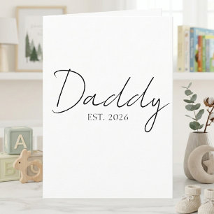 Papa EST Jaar Zoete Aankondiging Script Ontwerp