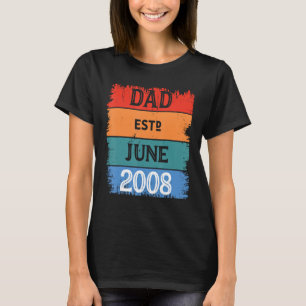 Papa Est Jun 2008 Trots Papa Opa Beste Papa Been T-shirt