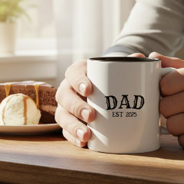 Papa Est  Tweekleurige Koffiemok