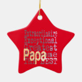 Papa Extraordinaire Keramisch Ornament (Voorkant)