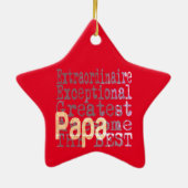 Papa Extraordinaire Keramisch Ornament (Achterkant)