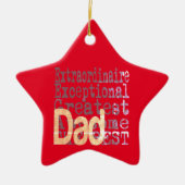Papa Extraordinaire Keramisch Ornament (Voorkant)