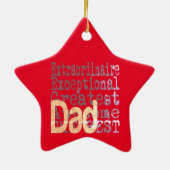 Papa Extraordinaire Keramisch Ornament (Achterkant)