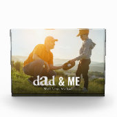 Papa Familie Foto Aangepaste Typografie Baseball (Voorkant)