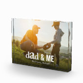 Papa Familie Foto Aangepaste Typografie Baseball (Rechts)