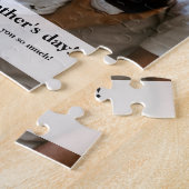 Papa Familie Foto gepersonaliseerd Eerste Vaderdag Legpuzzel (Zijkant)