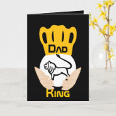 Papa Familie Leeuw Koning-Aanpassen Kaart (Gele Bloem)