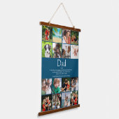 Papa Father Definition 16 Foto Collage Blue Hangend Wandkleed (Gebogen)